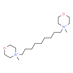 ChemSpider 2D Image | 4,4'-(1,9-Nonanediyl)bis(4-methylmorpholin-4-ium) | C19H40N2O2