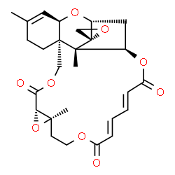 ChemSpider 2D Image | (1'R,2S,3'R,8'R,12'S,14'R,19'E,21'E,25'R,26'S)-5',14',26'-Trimethyl-11'H,18'H,23'H-spiro[oxirane-2,27'-[2,10,13,17,24]pentaoxapentacyclo[23.2.1.0~3,8~.0~8,26~.0~12,14~]octacosa[4,19,21]triene]-11',18'
,23'-trione | C27H32O9