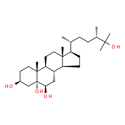 ChemSpider 2D Image | (3beta,5alpha,6beta)-Ergostane-3,5,6,25-tetrol | C28H50O4