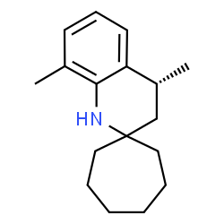 ChemSpider 2D Image | (4'R)-4',8'-Dimethyl-3',4'-dihydro-1'H-spiro[cycloheptane-1,2'-quinoline] | C17H25N