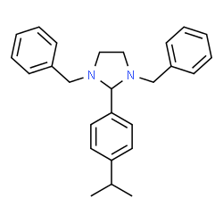 ChemSpider 2D Image | 1,3-Dibenzyl-2-(4-isopropylphenyl)imidazolidine | C26H30N2