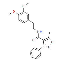 ChemSpider 2D Image | N4-(3,4-dimethoxyphenethyl)-5-methyl-3-phenylisoxazole-4-carboxamide | C21H22N2O4