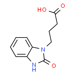 ChemSpider 2D Image | 4-(2-Oxo-2,3-dihydro-1H-benzimidazol-1-yl)butanoic acid | C11H12N2O3