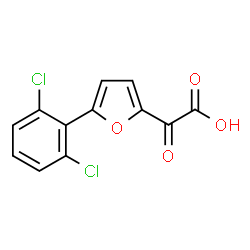 ChemSpider 2D Image | [5-(2,6-Dichlorophenyl)-2-furyl](oxo)acetic acid | C12H6Cl2O4