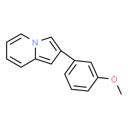 ChemSpider 2D Image | 2-(3-Methoxyphenyl)indolizine | C15H13NO