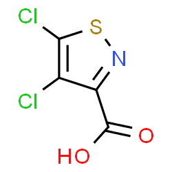 ChemSpider 2D Image | 4,5-DICHLOROISOTHIAZOLE-3-CARBOXYLIC ACID | C4HCl2NO2S
