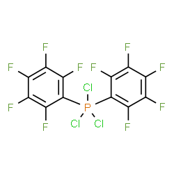ChemSpider 2D Image | Trichloro[bis(pentafluorophenyl)]phosphorane | C12Cl3F10P
