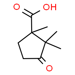 ChemSpider 2D Image | 1,2,2-Trimethyl-3-oxocyclopentanecarboxylic acid | C9H14O3