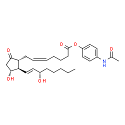 ChemSpider 2D Image | 4-Acetamidophenyl (5Z,11alpha,13E,15S)-11,15-dihydroxy-9-oxoprosta-5,13-dien-1-oate | C28H39NO6