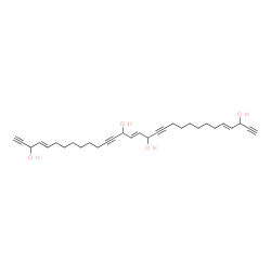 ChemSpider 2D Image | (4E,15E,26E)-4,15,26-Triacontatriene-1,12,18,29-tetrayne-3,14,17,28-tetrol | C30H40O4