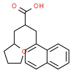 ChemSpider 2D Image | 3-(1-Naphthyl)-2-(tetrahydro-2-furanylmethyl)propanoic acid | C18H20O3