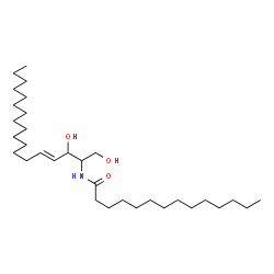 ChemSpider 2D Image | N-[(4E)-1,3-Dihydroxy-4-octadecen-2-yl]tetradecanamide | C32H63NO3