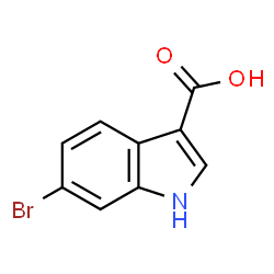 ChemSpider 2D Image | 6-bromoindolyl-3-carboxylic acid | C9H6BrNO2