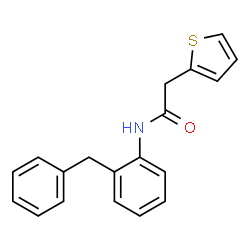 ChemSpider 2D Image | N-(2-Benzylphenyl)-2-(2-thienyl)acetamide | C19H17NOS