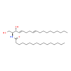 ChemSpider 2D Image | N-palmityl-octadeca-sphinga-4,8-dienine | C34H65NO3