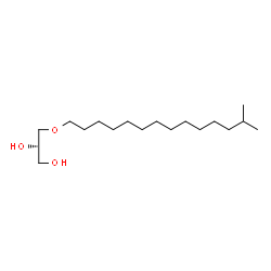 ChemSpider 2D Image | (2S)-3-[(13-Methyltetradecyl)oxy]-1,2-propanediol | C18H38O3