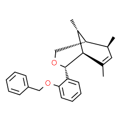 ChemSpider 2D Image | (1S,4R,5S,8S,9R)-4-[2-(Benzyloxy)phenyl]-6,8,9-trimethyl-3-oxabicyclo[3.3.1]non-6-ene | C24H28O2