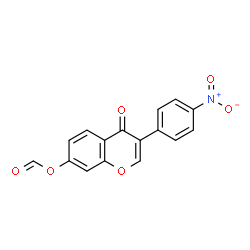 ChemSpider 2D Image | 3-(4-Nitrophenyl)-4-oxo-4H-chromen-7-yl formate | C16H9NO6