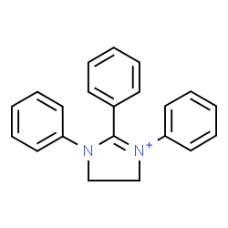 ChemSpider 2D Image | 1,2,3-Triphenyl-4,5-dihydro-1H-imidazol-3-ium | C21H19N2