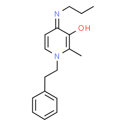 ChemSpider 2D Image | (4Z)-2-Methyl-1-(2-phenylethyl)-4-(propylimino)-1,4-dihydro-3-pyridinol | C17H22N2O