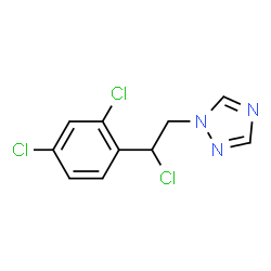 ChemSpider 2D Image | 1-[2-Chloro-2-(2,4-dichlorophenyl)ethyl]-1H-1,2,4-triazole | C10H8Cl3N3