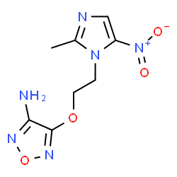 ChemSpider 2D Image | 4-[2-(2-Methyl-5-nitro-1H-imidazol-1-yl)ethoxy]-1,2,5-oxadiazol-3-amine | C8H10N6O4