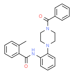 ChemSpider 2D Image | N-[2-(4-Benzoyl-1-piperazinyl)phenyl]-2-methylbenzamide | C25H25N3O2