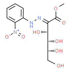 ChemSpider 2D Image | Methyl (2E,3R,4S,5R)-3,4,5,6-tetrahydroxy-2-[(2-nitrophenyl)hydrazono]hexanoate | C13H17N3O8