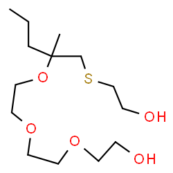 ChemSpider 2D Image | 10-Methyl-10-propyl-3,6,9-trioxa-12-thiatetradecane-1,14-diol | C14H30O5S