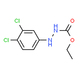 ChemSpider 2D Image | Ethyl 2-(3,4-dichlorophenyl)hydrazinecarboxylate | C9H10Cl2N2O2