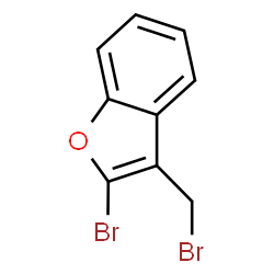 ChemSpider 2D Image | 2-Bromo-3-(bromomethyl)benzofuran | C9H6Br2O