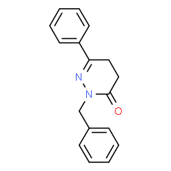 ChemSpider 2D Image | 2-Benzyl-6-phenyl-4,5-dihydro-3(2H)-pyridazinone | C17H16N2O