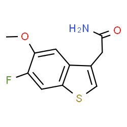 ChemSpider 2D Image | 2-(6-Fluoro-5-methoxy-1-benzothiophen-3-yl)acetamide | C11H10FNO2S