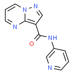 ChemSpider 2D Image | N-(3-Pyridinyl)pyrazolo[1,5-a]pyrimidine-3-carboxamide | C12H9N5O