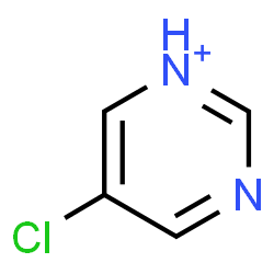 ChemSpider 2D Image | 5-Chloropyrimidin-1-ium | C4H4ClN2