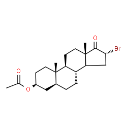 ChemSpider 2D Image | (3beta,5alpha,14xi,16alpha)-16-Bromo-17-oxoandrostan-3-yl acetate | C21H31BrO3