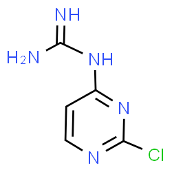 ChemSpider 2D Image | 1-(2-Chloro-4-pyrimidinyl)guanidine | C5H6ClN5