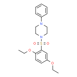 ChemSpider 2D Image | 1-[(2,5-Diethoxyphenyl)sulfonyl]-4-phenylpiperazine | C20H26N2O4S