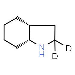 ChemSpider 2D Image | (3aR,7aR)-(2,2-~2~H_2_)Octahydro-1H-indole | C8H13D2N
