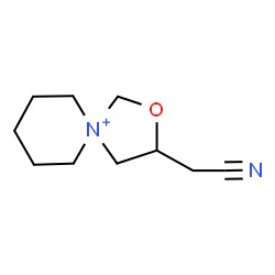 ChemSpider 2D Image | 3-(Cyanomethyl)-2-oxa-5-azoniaspiro[4.5]decane | C10H17N2O