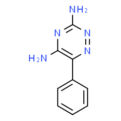 ChemSpider 2D Image | 6-Phenyl-1,2,4-triazine-3,5-diamine | C9H9N5