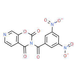 ChemSpider 2D Image | 3-(3,5-Dinitrobenzoyl)-2H-pyrido[4,3-e][1,3]oxazine-2,4(3H)-dione | C14H6N4O8