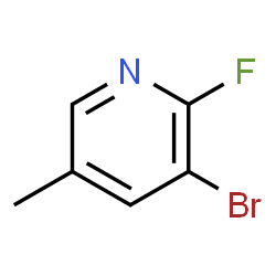 ChemSpider 2D Image | 3-Bromo-2-fluoro-5-methylpyridine | C6H5BrFN