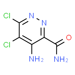 ChemSpider 2D Image | 4-Amino-5,6-dichloro-3-pyridazinecarboxamide | C5H4Cl2N4O