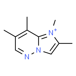ChemSpider 2D Image | 1,2,7,8-Tetramethylimidazo[1,2-b]pyridazin-1-ium | C10H14N3