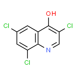 ChemSpider 2D Image | 3,6,8-Trichloro-4-quinolinol | C9H4Cl3NO