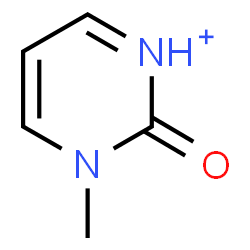 ChemSpider 2D Image | 3-Methyl-2-oxo-2,3-dihydropyrimidin-1-ium | C5H7N2O