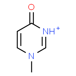 ChemSpider 2D Image | 3-Methyl-6-oxo-3,6-dihydropyrimidin-1-ium | C5H7N2O