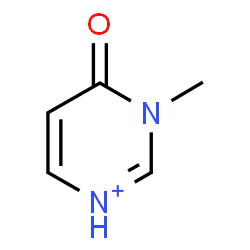 ChemSpider 2D Image | 3-Methyl-4-oxo-3,4-dihydropyrimidin-1-ium | C5H7N2O