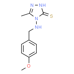 ChemSpider 2D Image | 4H-1,2,4-triazole-3-thiol, 4-[[(4-methoxyphenyl)methyl]amino]-5-methyl- | C11H14N4OS